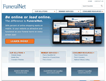 Tablet Screenshot of funeralnet.com